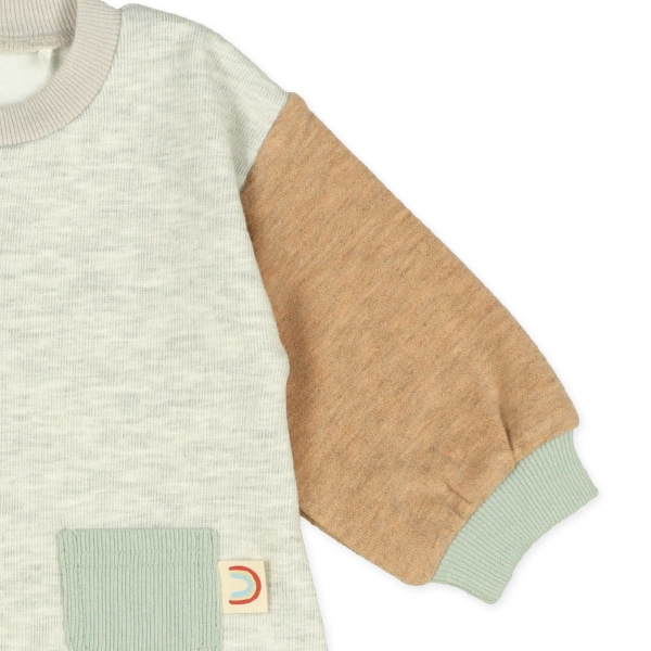 裏起毛ポケット付き長袖ロンパース