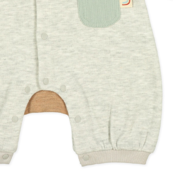 裏起毛ポケット付き長袖ロンパース