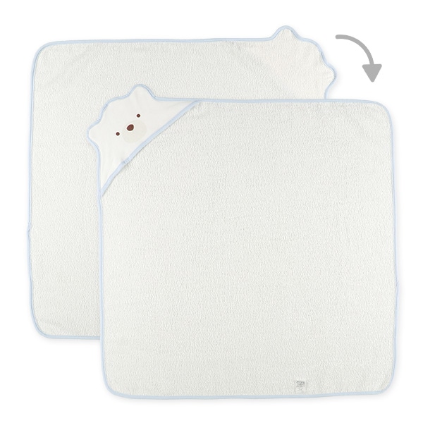 タオルアフガン・おくるみ（しろくま）