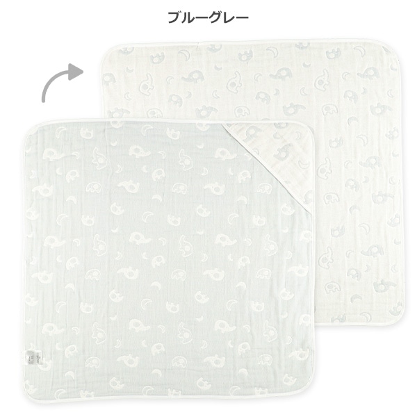 ジャガード6重ガーゼおくるみ（アニマル）