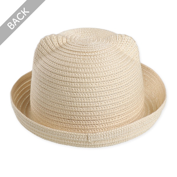 麦わら新生児帽子（くまちゃん）