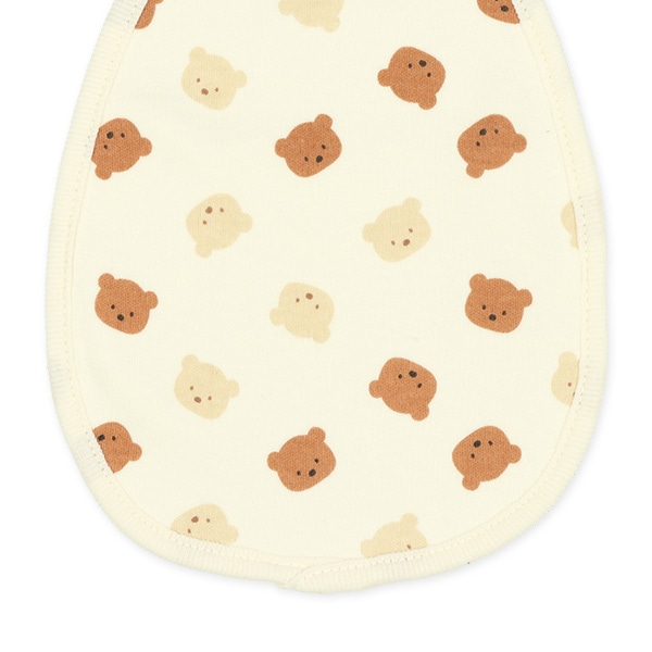 3枚組スムース授乳スタイ（くまフェイス）