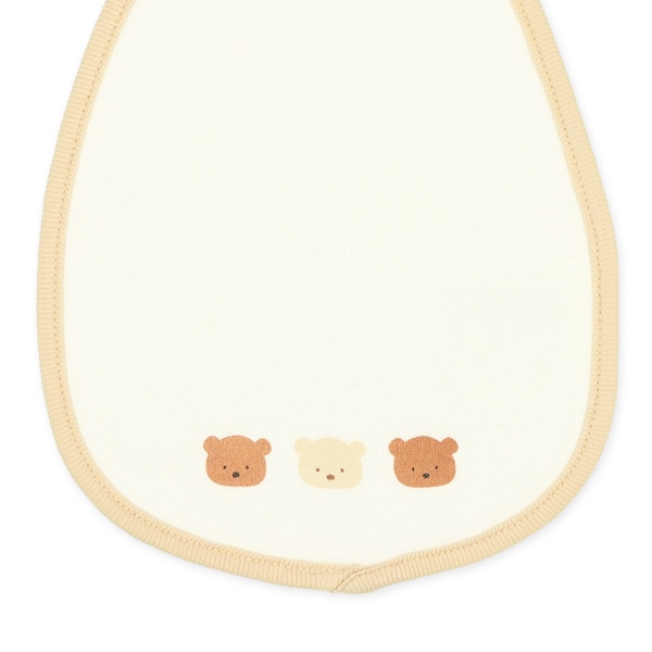 3枚組スムース授乳スタイ（くまフェイス）