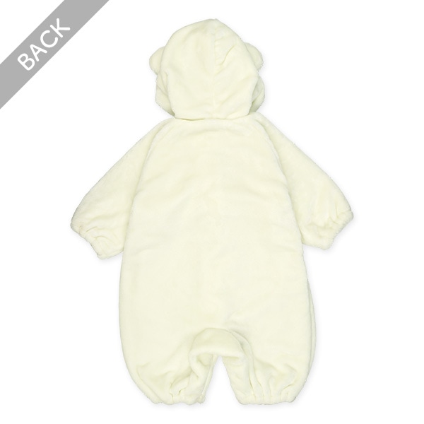 フランネル裏フリース耳付き梵天コンビオール