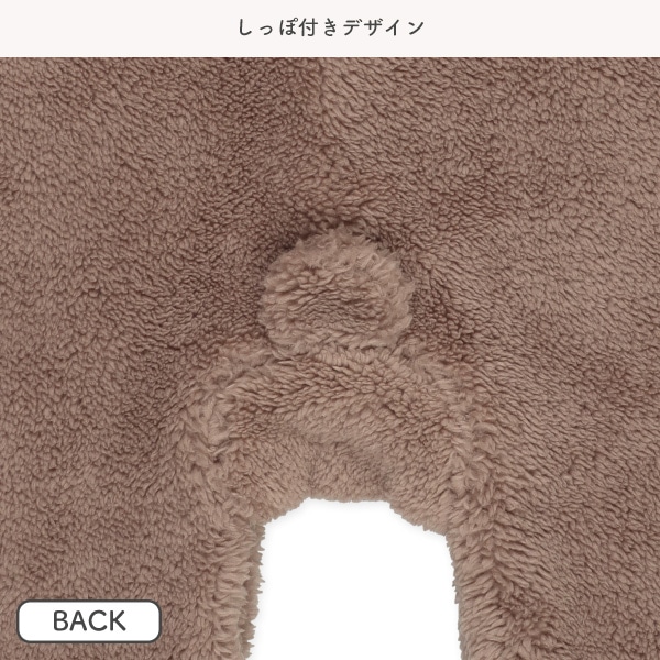 ボア裏フリースシンプルくまバギーオール