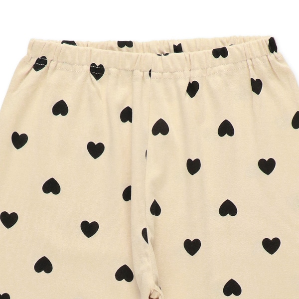 長袖パジャマ（ハート総柄・切り替え）