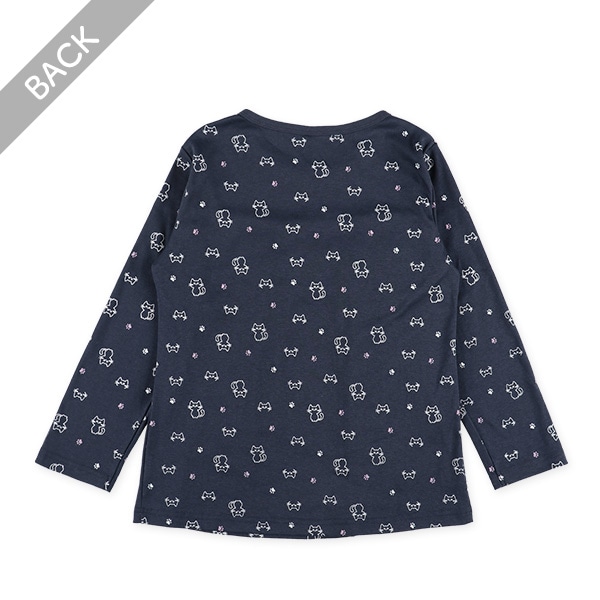 長袖パジャマ（ねこ総柄）