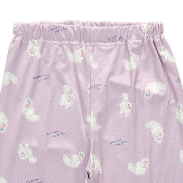 前開き長袖パジャマ（ねこ総柄）