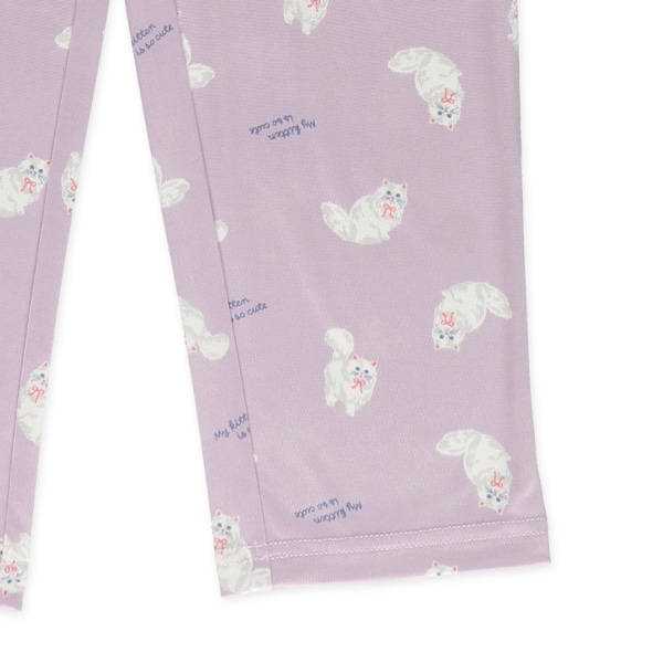 前開き長袖パジャマ（ねこ総柄）