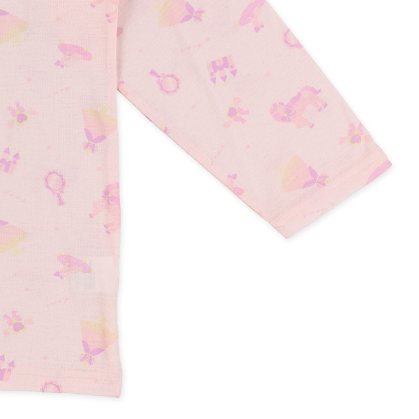 袖ロールアップ前開き長袖パジャマ（ユニコーン）