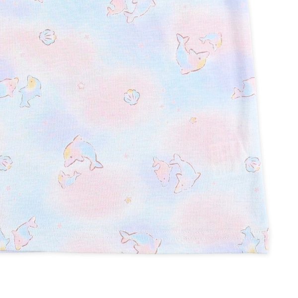 半袖パジャマ（イルカ・タイダイ風）