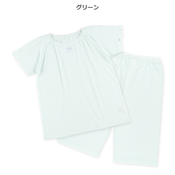 ラグラン半袖パジャマ（ジャガード風）