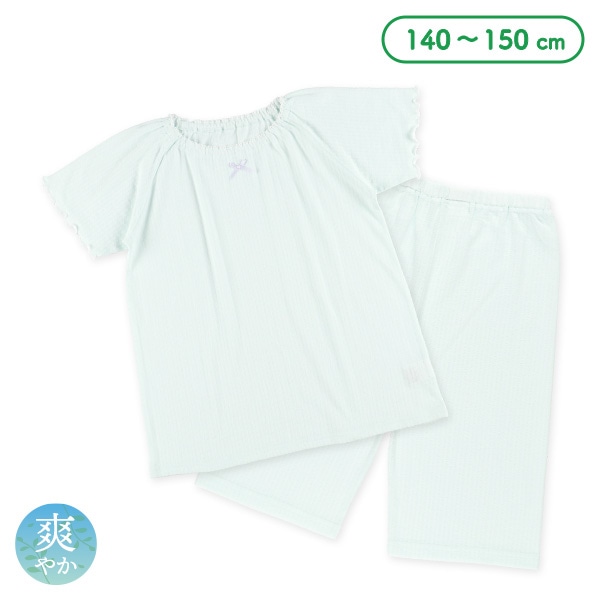 ラグラン半袖パジャマ（ジャガード風）