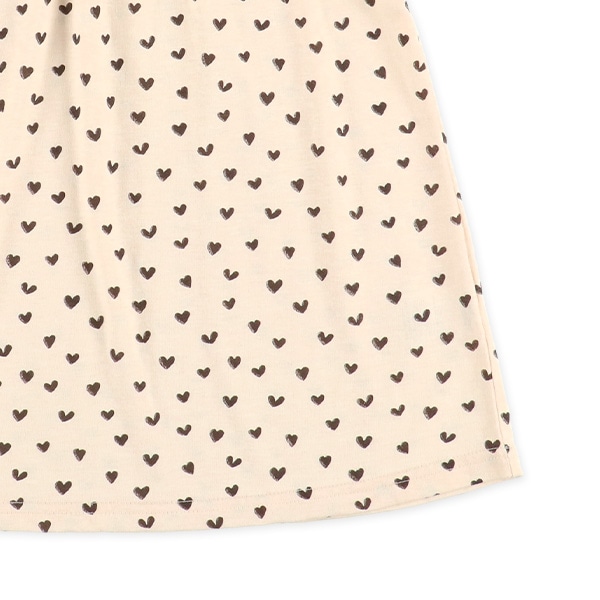 ラグラン半袖パジャマ（くすみハート総柄）