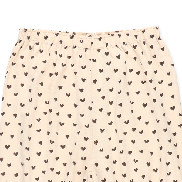 ラグラン半袖パジャマ（くすみハート総柄）