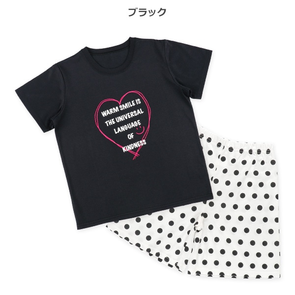 半袖パジャマ（ハート・ドット）