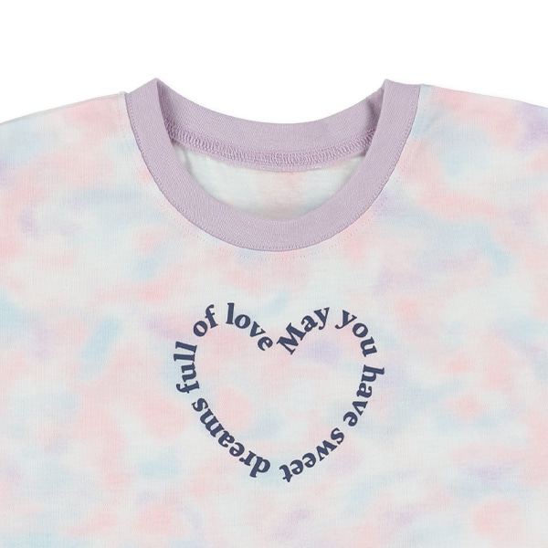 半袖パジャマ（タイダイ風・胸ロゴワンポイント）