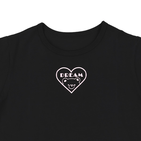 接触冷感半袖パジャマ（くまハート）