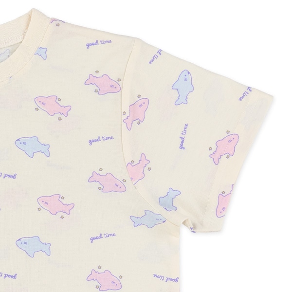 半袖パジャマ（コザメ総柄）