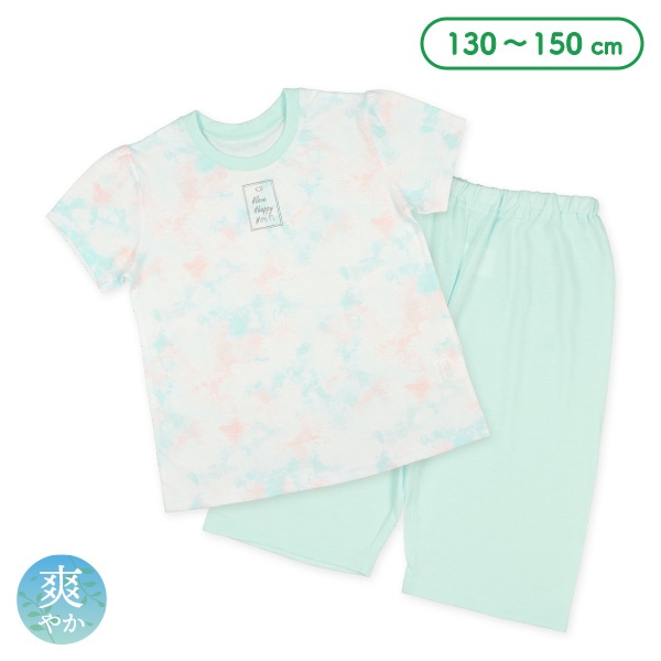 半袖パジャマ（タイダイ風・胸ワンポイント）