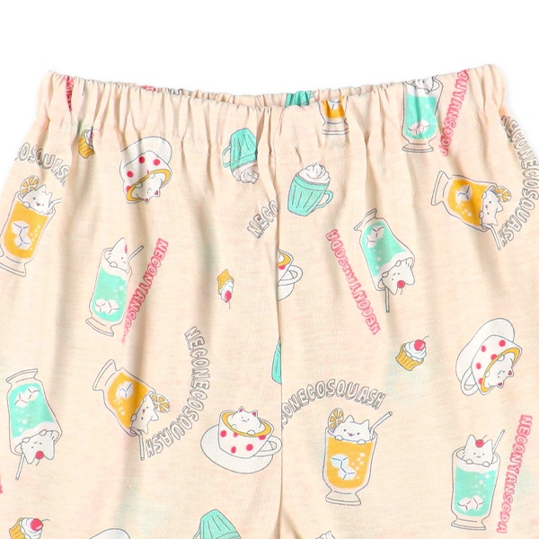 半袖パジャマ（カフェねこ総柄）