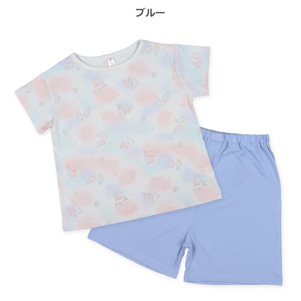半袖パジャマ（イルカ・タイダイ風）