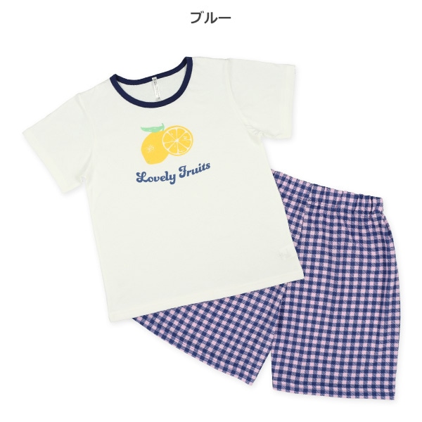 半袖パジャマ（レモン・チェック）