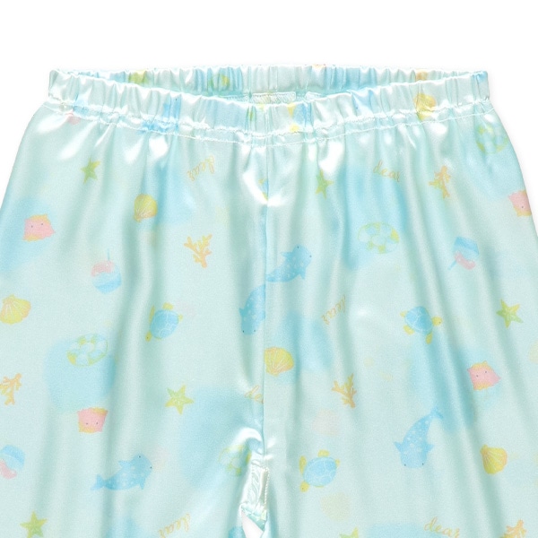 前開き半袖パジャマ（サテン・海の生き物）