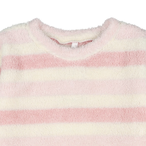 ちびもこフリース長袖パジャマ（ボーダー）