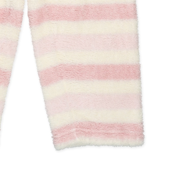 ちびもこフリース長袖パジャマ（ボーダー）