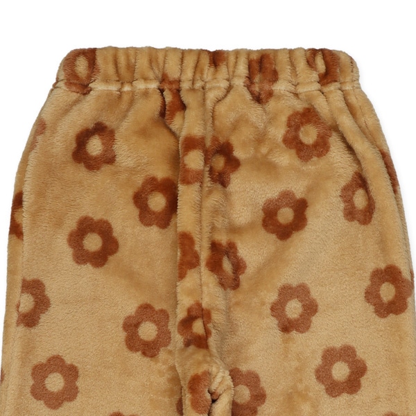 マイクロフリース前開き長袖パジャマ（花総柄）