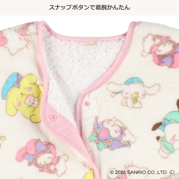 ミンクフリース裏ボアロングポンチョ（サンリオキャラクターズ）