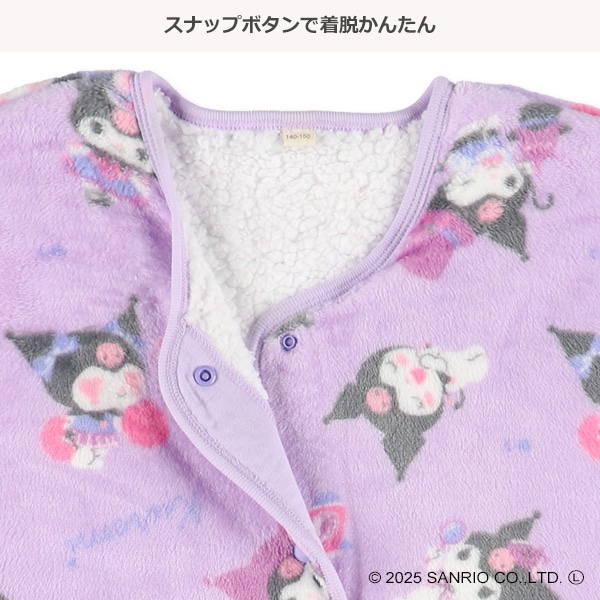 ミンクフリース裏ボアロングポンチョ（クロミ）