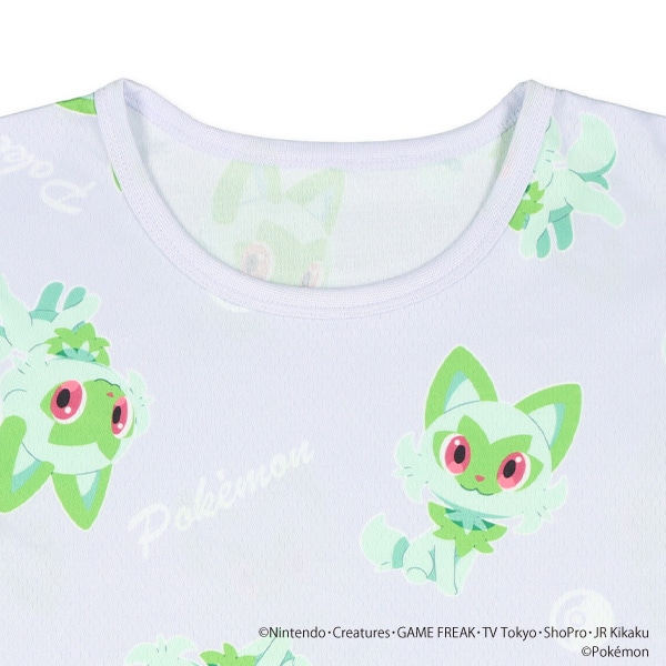 ハニカムメッシュ半袖パジャマ（ニャオハ総柄）