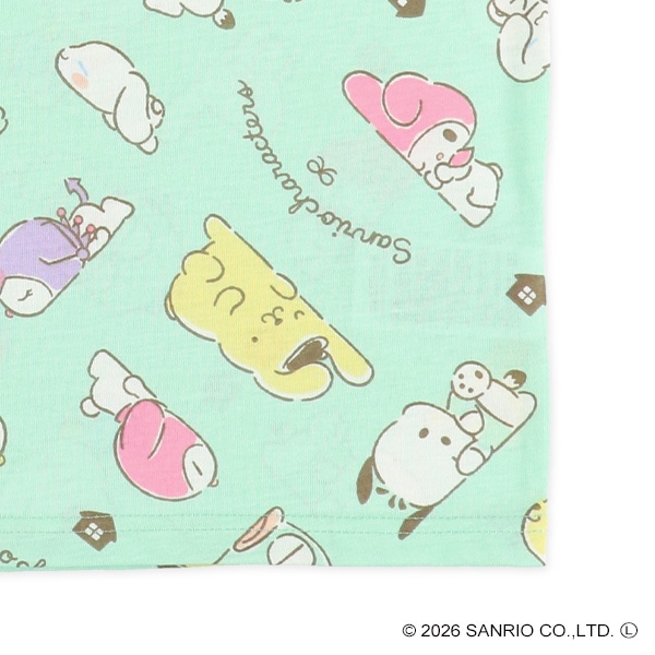 半袖パジャマ（サンリオキャラクターズ総柄）