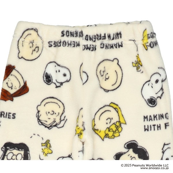 マイクロフリース長袖パジャマ（スヌーピー総柄）