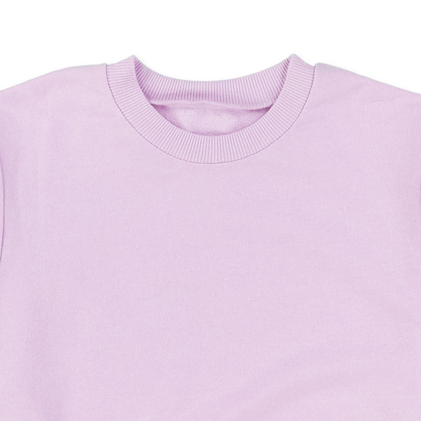 ミニ裏毛長袖ルームウェア（パープル無地）