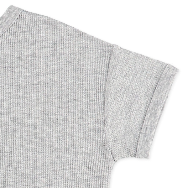 どっちもまえワッフル半袖ルームウェア（杢グレー）