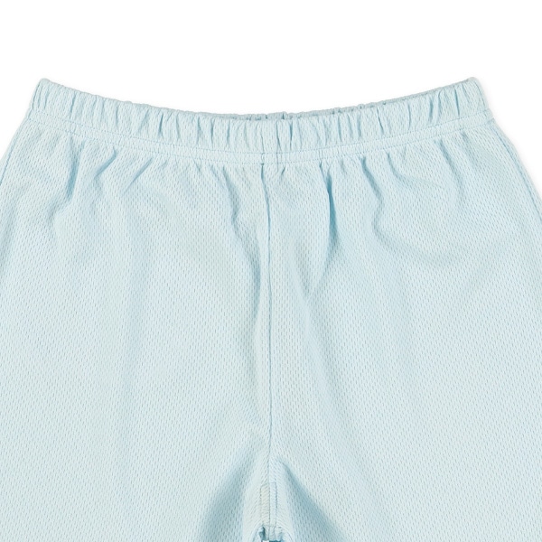 接触冷感ハニカムメッシュ半袖ルームウェア（ブルー無地）