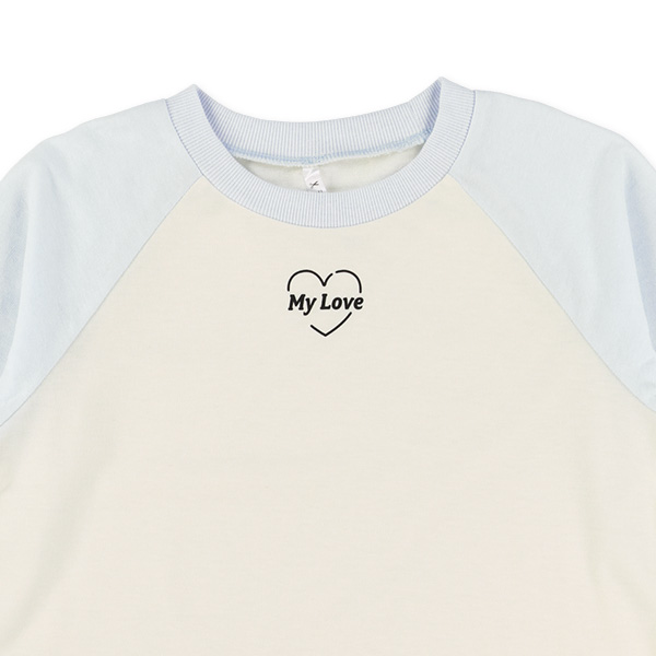 裏毛ラグラン長袖ルームウェア（袖リボン）