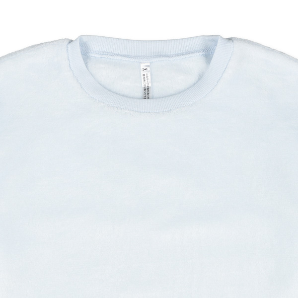 マイクロフリース長袖ルームウェア（サックス無地）