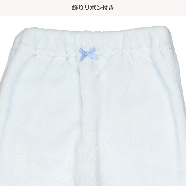 マイクロフリース長袖ルームウェア（サックス無地）