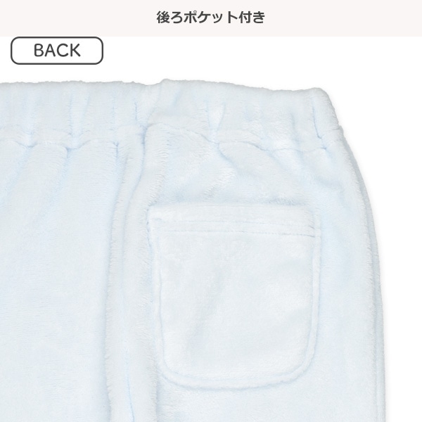 マイクロフリース長袖ルームウェア（サックス無地）