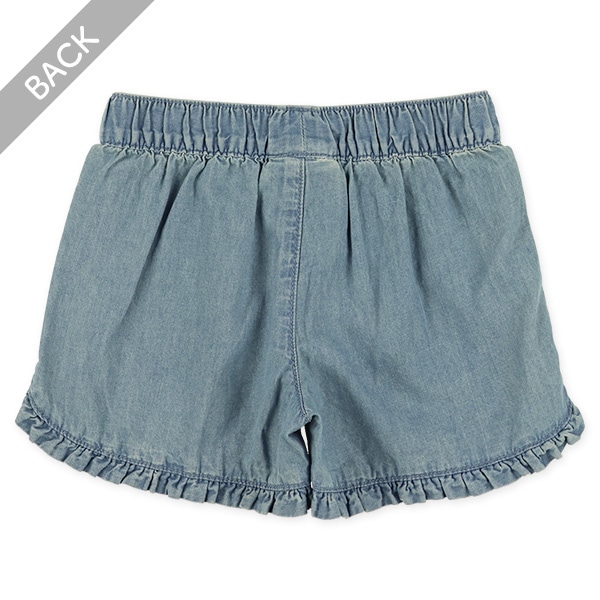 デニムフリルショートパンツ