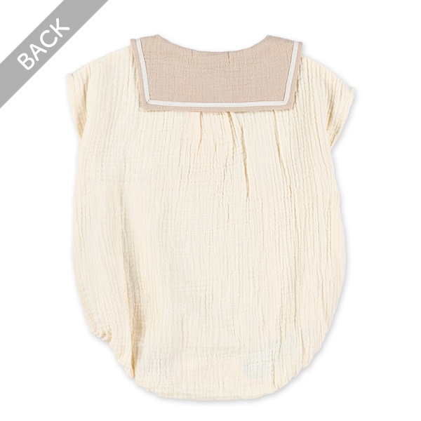 ダブルガーゼノースリーブロンパース