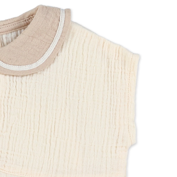 ダブルガーゼノースリーブロンパース