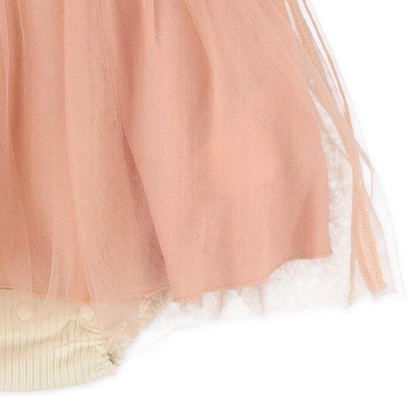 スカラップチュール切り替えフレンチロンパース