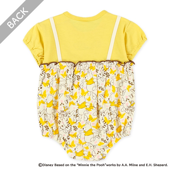 天竺半袖ロンパース（くまのプーさん）