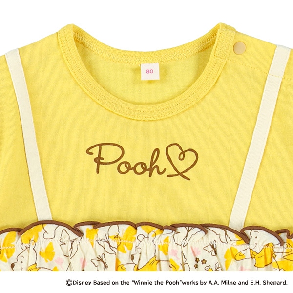 天竺半袖ロンパース（くまのプーさん）