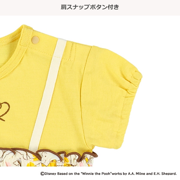 天竺半袖ロンパース（くまのプーさん）